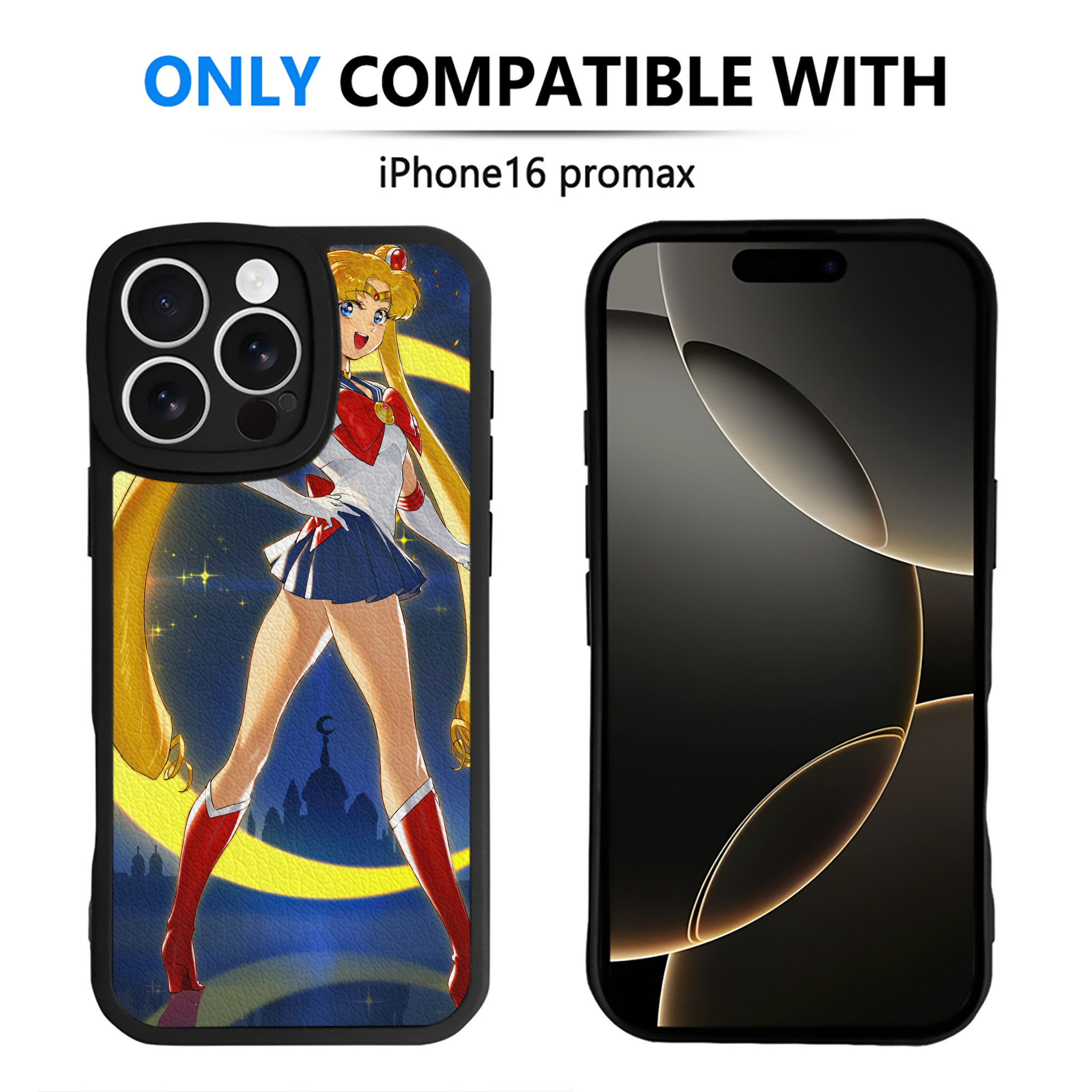 （画像用） 美少女戦士セーラームーン Sailor Moon 【iPhone 16シリーズ対応】シリコンスマホケース（レザー調） 材質：シリコン